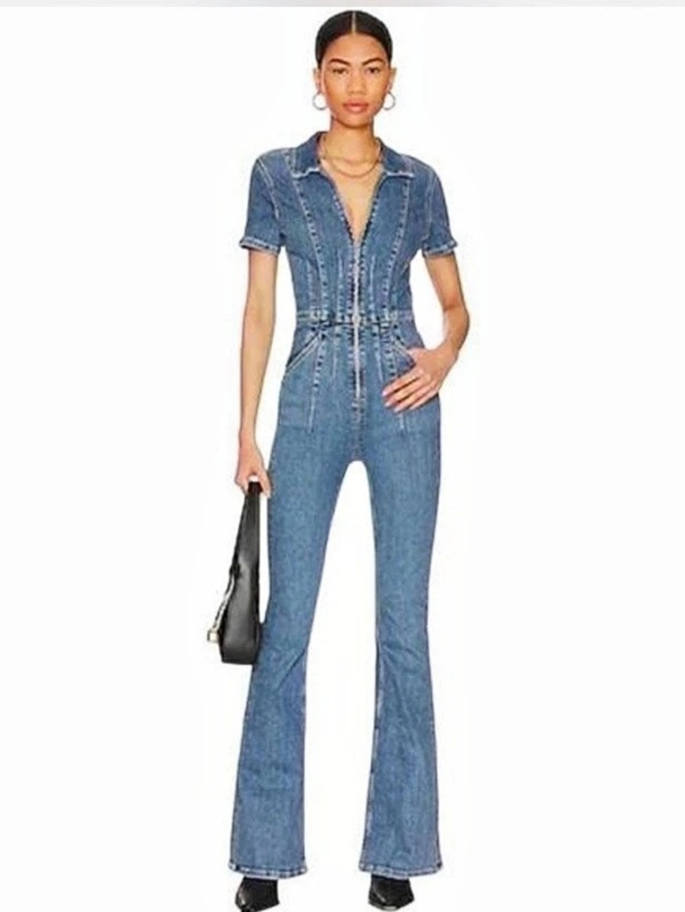 We The Free Jayde Flare Jumpsuit Blue XS